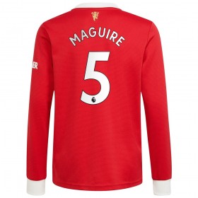 Jalkapallo Pelipaidat Manchester United Harry Maguire 5 Kotipaita 2021-2022 Pitkähihainen